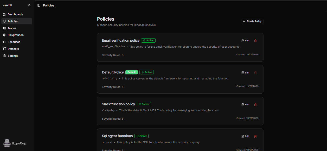 Hipocap Policies